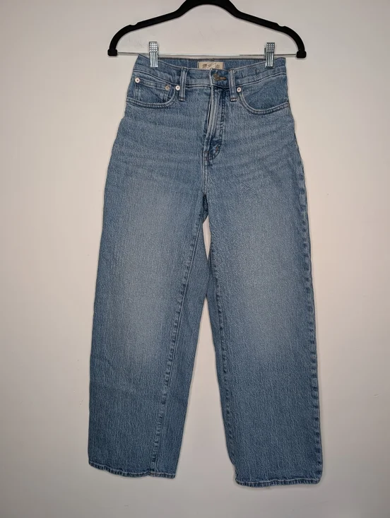 Madewell The Perfect Vintage Wide-Leg Jeans Size 25 High Rise Light Wash - Picture 4 of 11